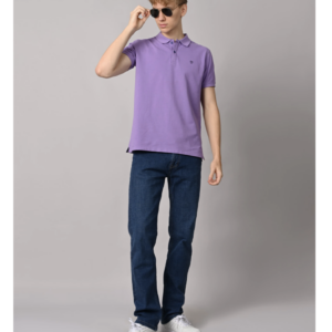 integriti men solid purple t shirt
