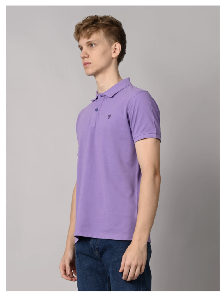 integriti men solid purple t shirt