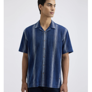pepe jeans men relaxed fit fit striped spread collar casual shirt