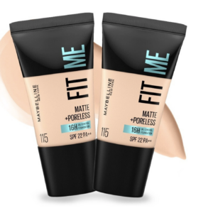 maybelline new york fit me matte + poreless 16h oil control foundation, shade 115, 18 ml, pack of 2 foundation (115, 36 ml)